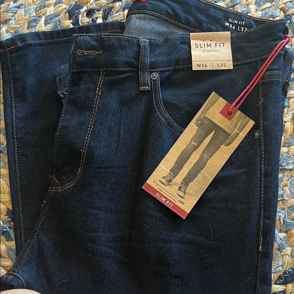 Slim Fit Stretch Jeans - Dark Blue